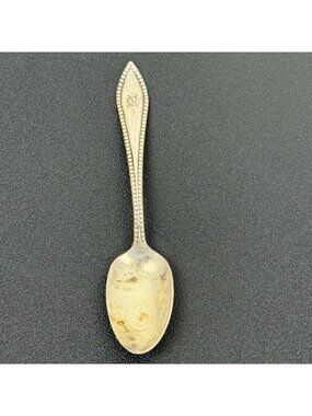 Vintage Sterling Silver Demitasse Spoon 4-1/2" Monogramed